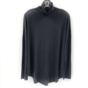 LIS LAREIDA Black Long Sleeve Oversized Turtleneck‎ Top Size L